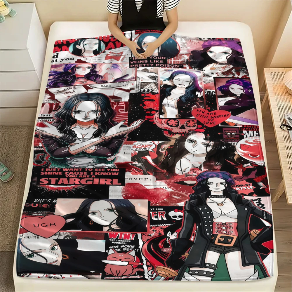 One Piece Nico Robin Flannel Blanket Charming Printed Pattern Fit For Bedroom Chair Sofa Bed Picnic Travel -HE50 - view 5