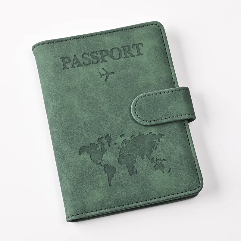

PU Leather Travel Passport Cover for Men & Women, Protective Wallet with Credit Card Holder & Ticket Pocket