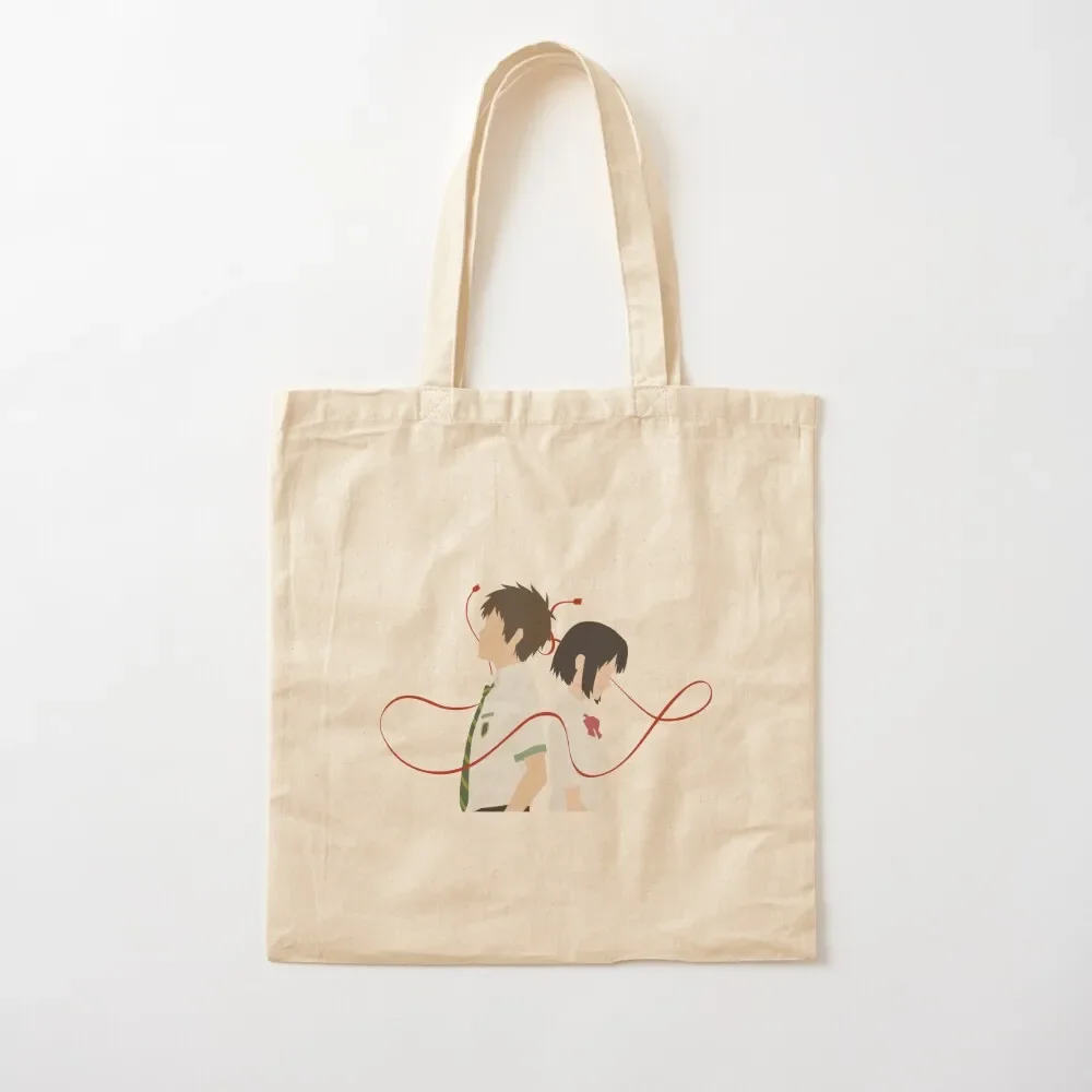 Design drawing illustration your name kimi no na wa taki mitsuha anime stickers Tote Bag female bag cute pouch bag