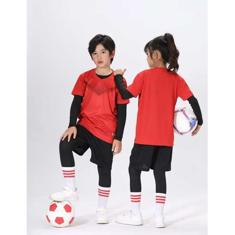 Maglia da calcio per bambini da uomo imposta maglia sportiva da calcio personalizzata fai da te maglia da allenamento in poliestere di alta qualità vestiti traspiranti ad asciugatura rapida