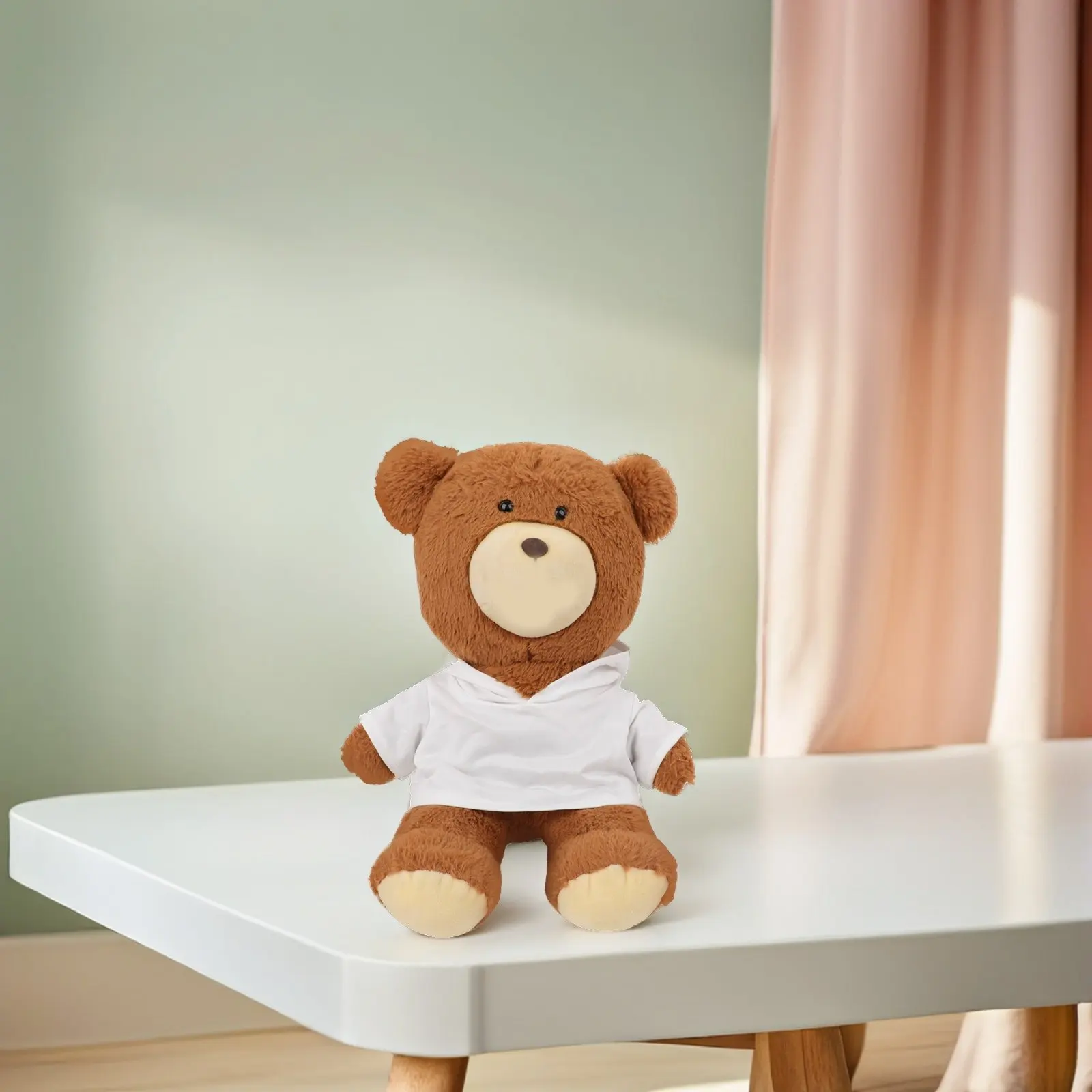 

4Pcs Stuffed Animal T Shirt Bulk Soft Bear Clothes for Mini Animals Cute Blank Shirts for DIY Printing Gift Sets