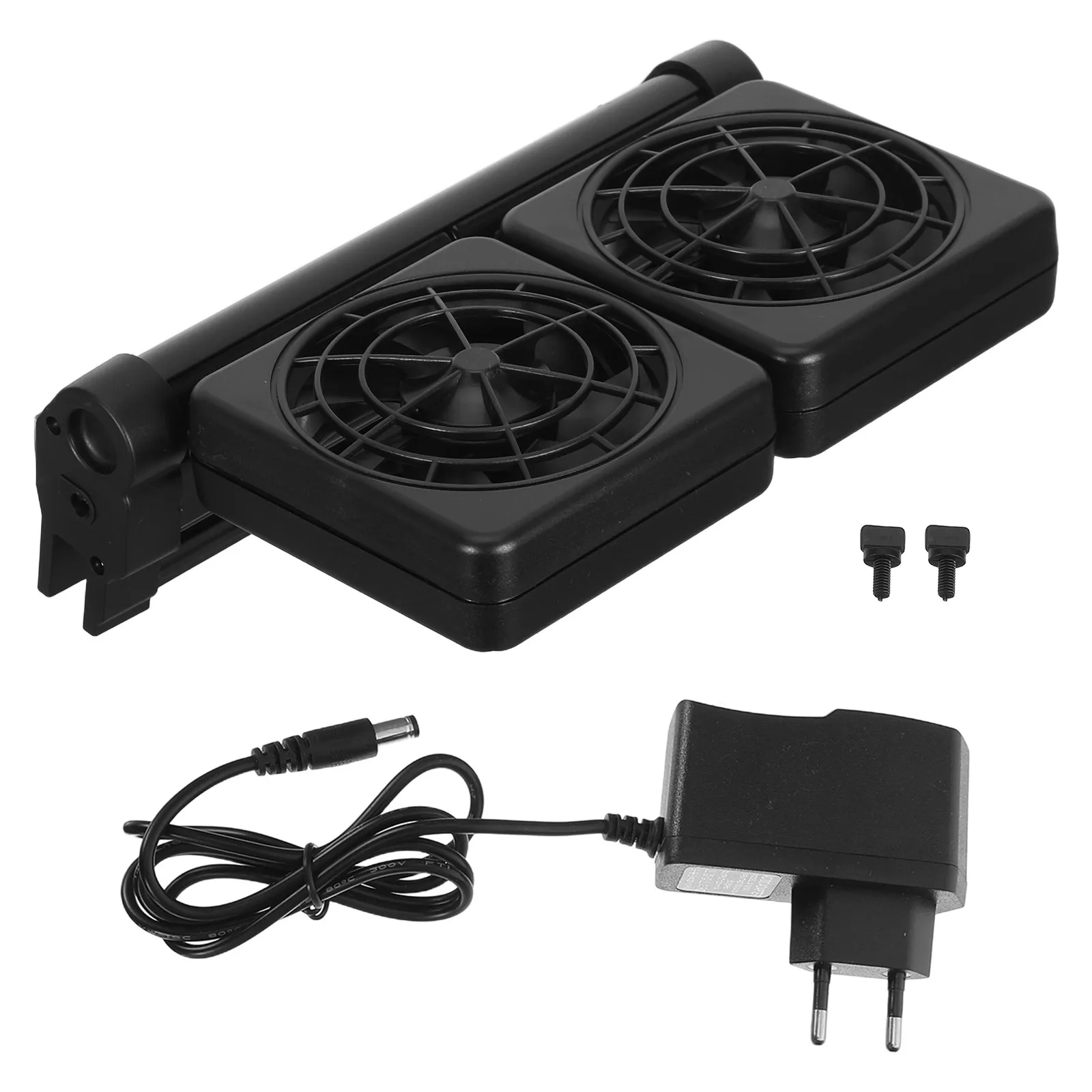 

Aquarium Chiller 2-Head Quiet Aquarium Cooling Fan Fish Tank Chiller Cooling Equipment With Mount For Freshwater (EU Plug)