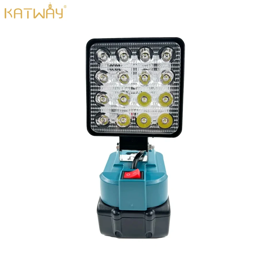 

KATWAY Handheld Cordless LED Work Light Makita 18V Li-ion Battery Emergency Tool Camping Flashlight Spotlights Switch HH-AA484