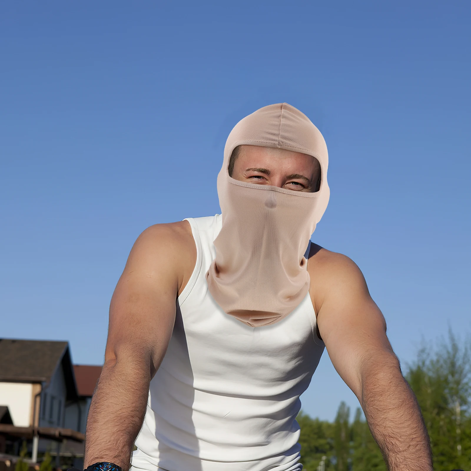 

Sun Protection Headgear Balaclava Hoodie Full Cover Outdoor Riding Mask Fishing Hooded Lightweight Balaclavas for Men Hat Bike