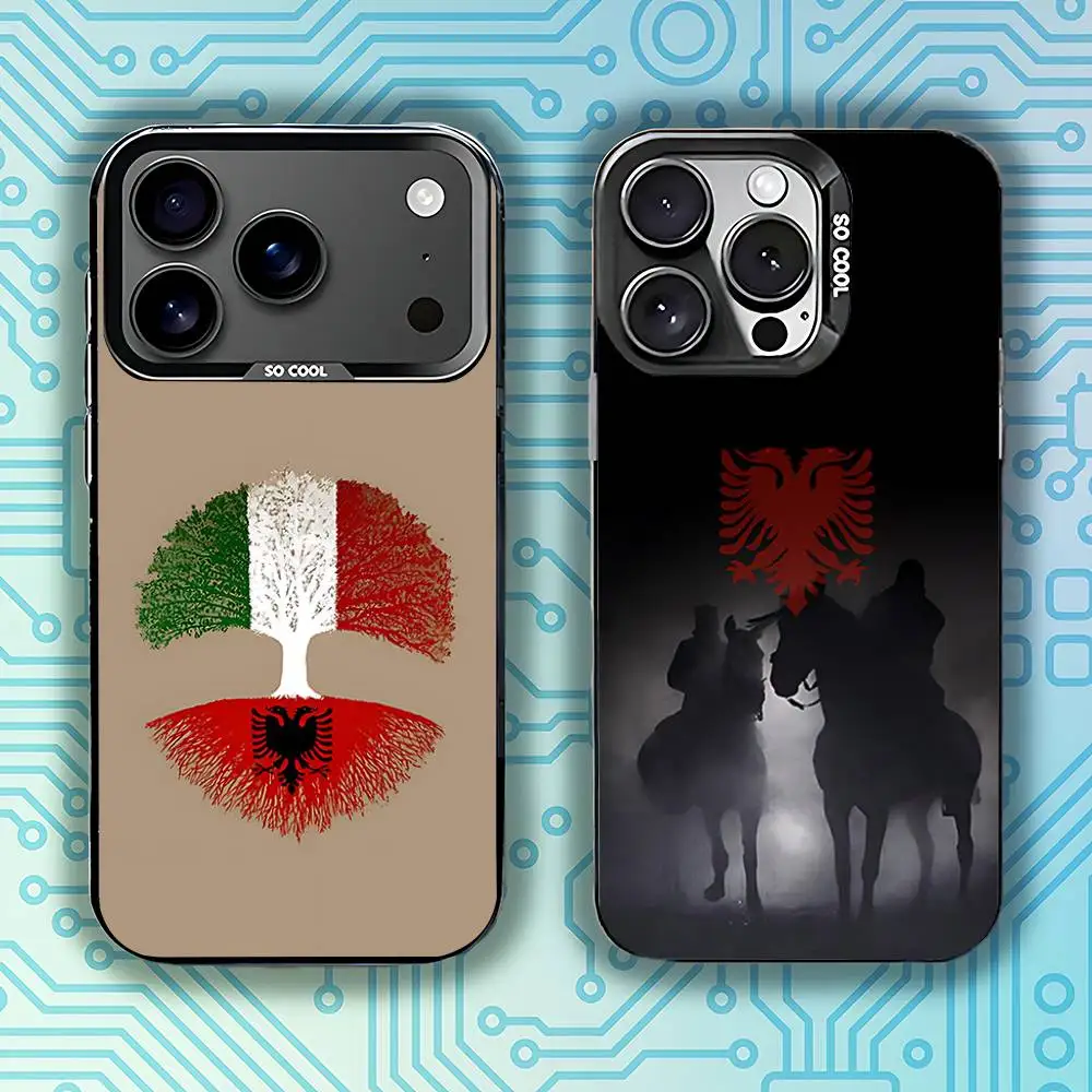

Albania A-Albanians Flag Phone Case For iPhone 17,16,15,14,13,12,11,Pro,Max,Plus,E,Air,Mini Black Tpu Cover
