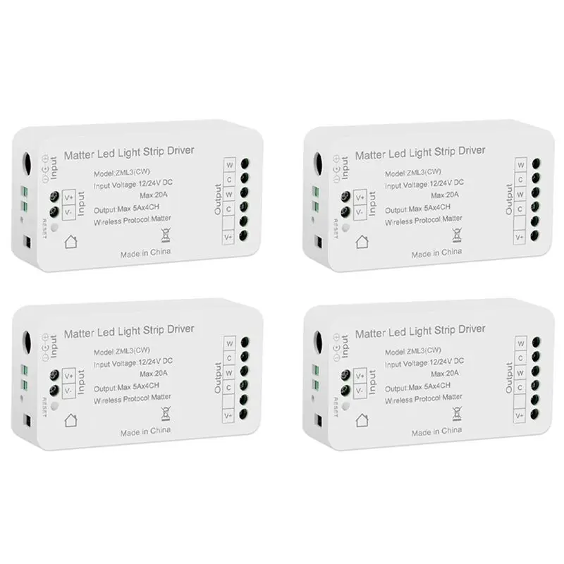 A19F-4X Matter Wifi LED Strip Light Controller CW Controller LED Strip Bixb/Siri/For Google Home/For Alexa Control Support