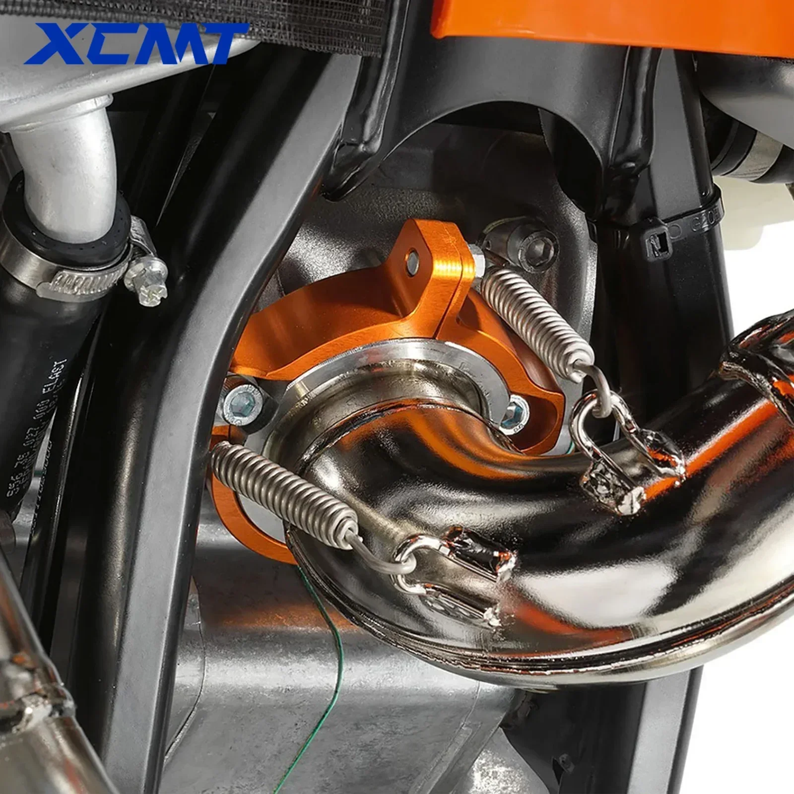 Kit de acoplamento de escapamento de mola, anel de vedação para tubo de escape de motocross para ktm sx xc exc xcw tpi 250 300 2017-2023 para husqvarna