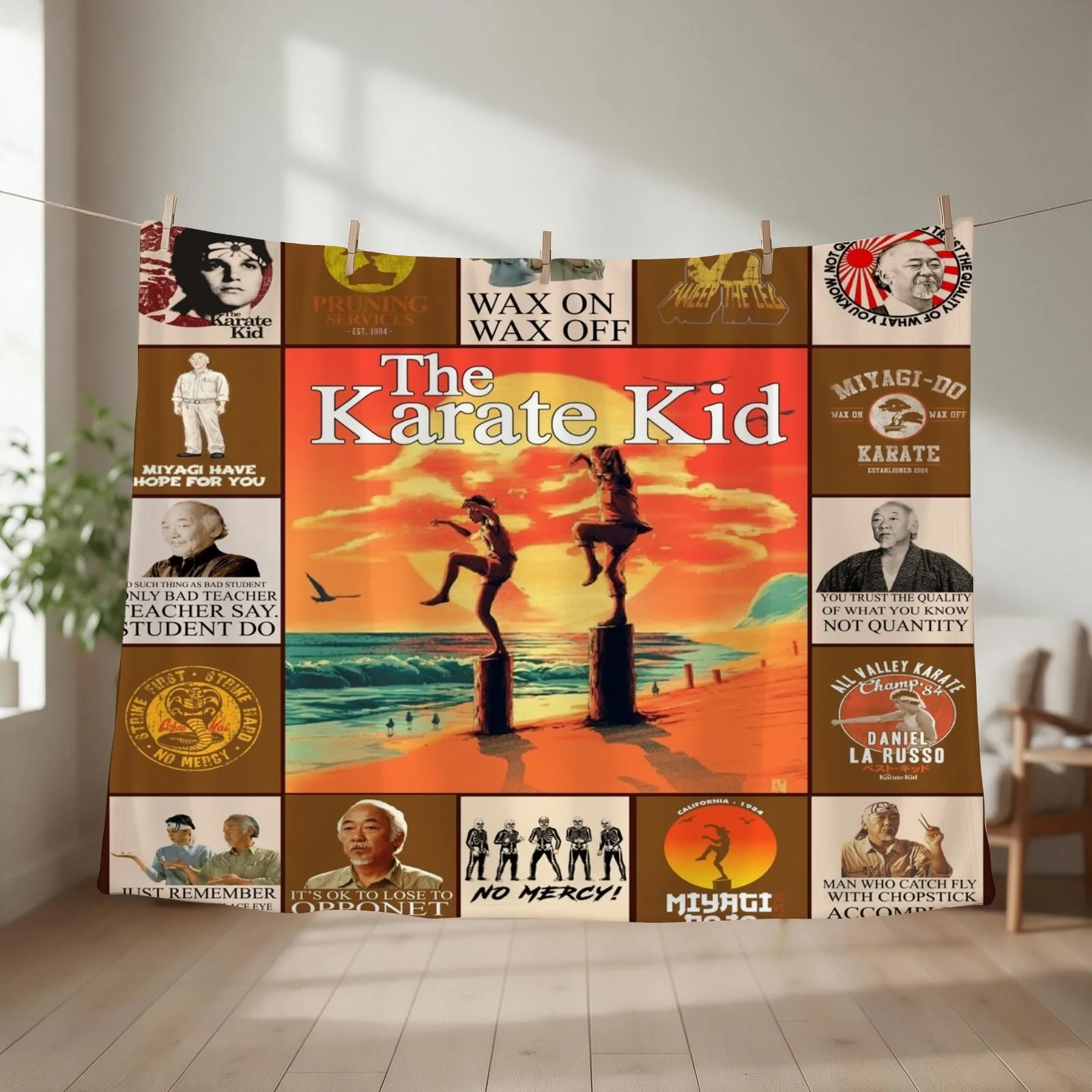 The Karate Kid Throw Blanket couch cozy soft plush fuzzy picnic outdoor blanket