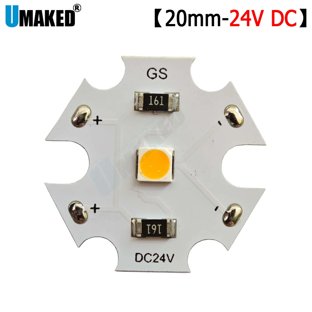 

10pcs 20mm Led plate 3030SMD bead plate DC12V/24V bulb Lamp source driverless Light Source Warm White lamp PCB panel light