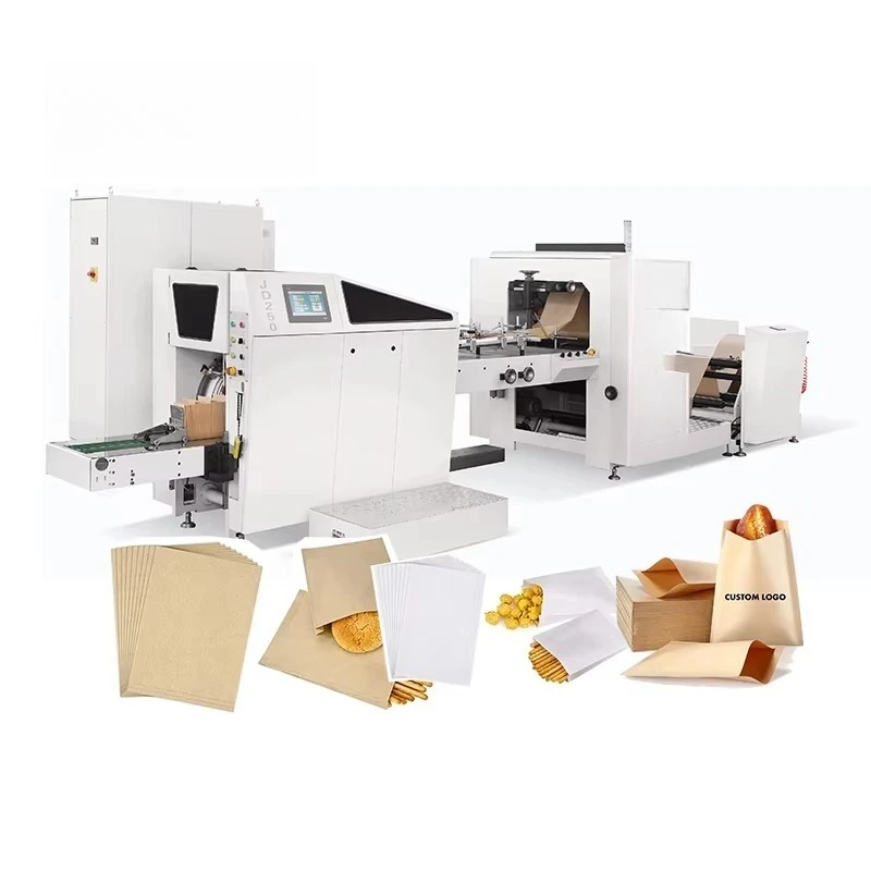 High-Speed Fully Automatic Flat-Bottomed Kraft Paper Bag Making Machine, Industrial Packaging Equipment