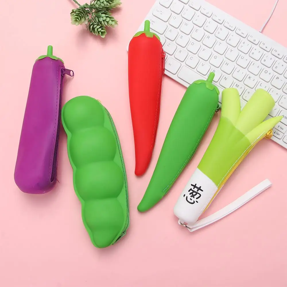 Simple large  capacity pencil bag stationery pag vegetables pencil case