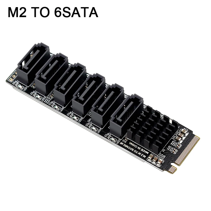 

M2 M-EKY NVME to 6 SATA3.0 expansion card NAS for Synology hard drive expansion ASM1166 supports PM