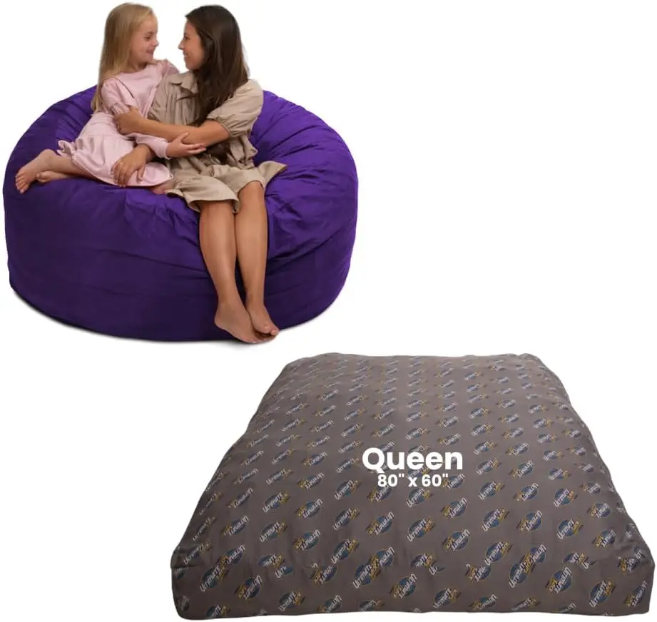 Ultimate Sack Convertible Bean Bag Chair To Cozy Sleeper, Versatile Sofa Bed & Futon Sofa Bed Alternative, Comfortable &