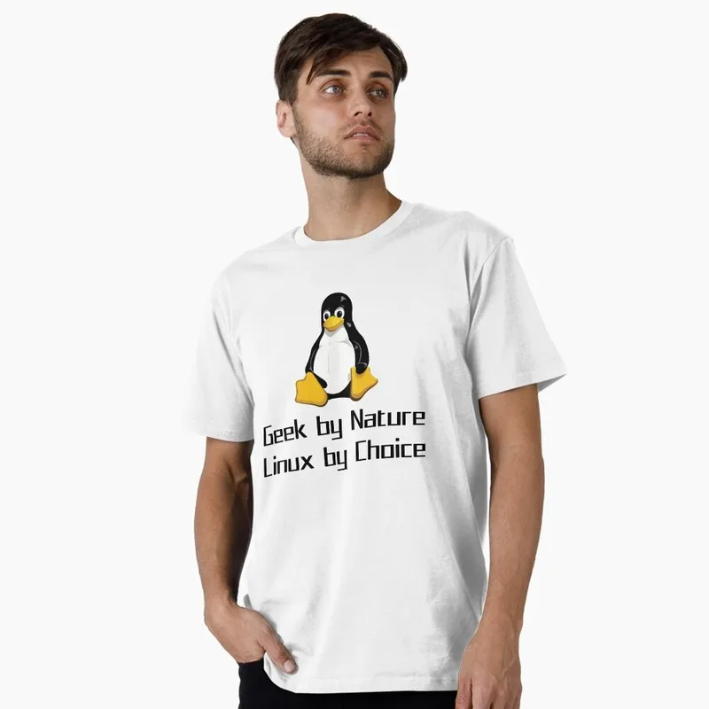 T-shirt graphique Geek By Nature Linux By Choice pour programmeurs, ingénieurs logiciels, développeurs IT, cadeau pour fans, tailles S-6XL