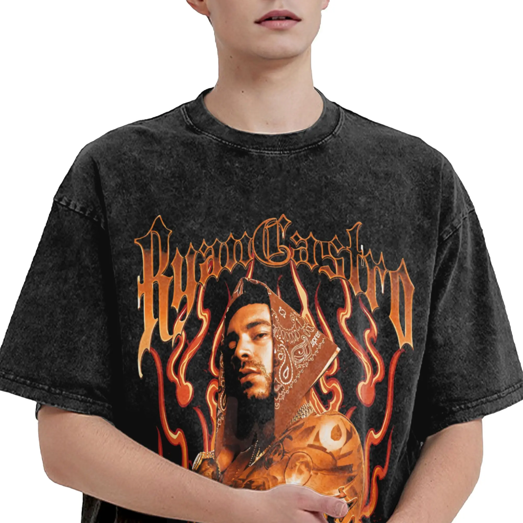 Ryan Castro Sende Latam Album Tour 2026 Washed T Shirts Streetwear Hip Hop Fashion T-Shirt  Tee Shirt for Men Women Short Sleeve
