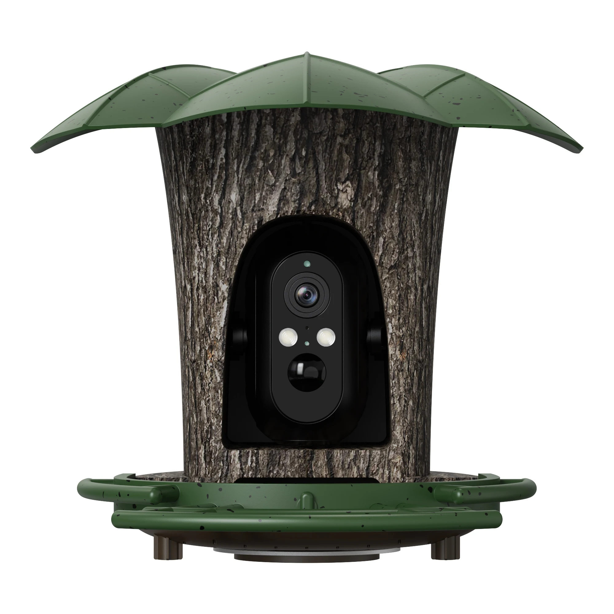 Topodome 3MP WiFi 4G SIM TF Card Bird Detection Bird Identification Bird Feeder Forest Camouflage Solar Panel Battery IP Camera