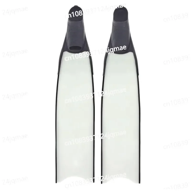 Free Diving Glass Fiber Translucent Flippers Lightweight Pure Carbon Flippers