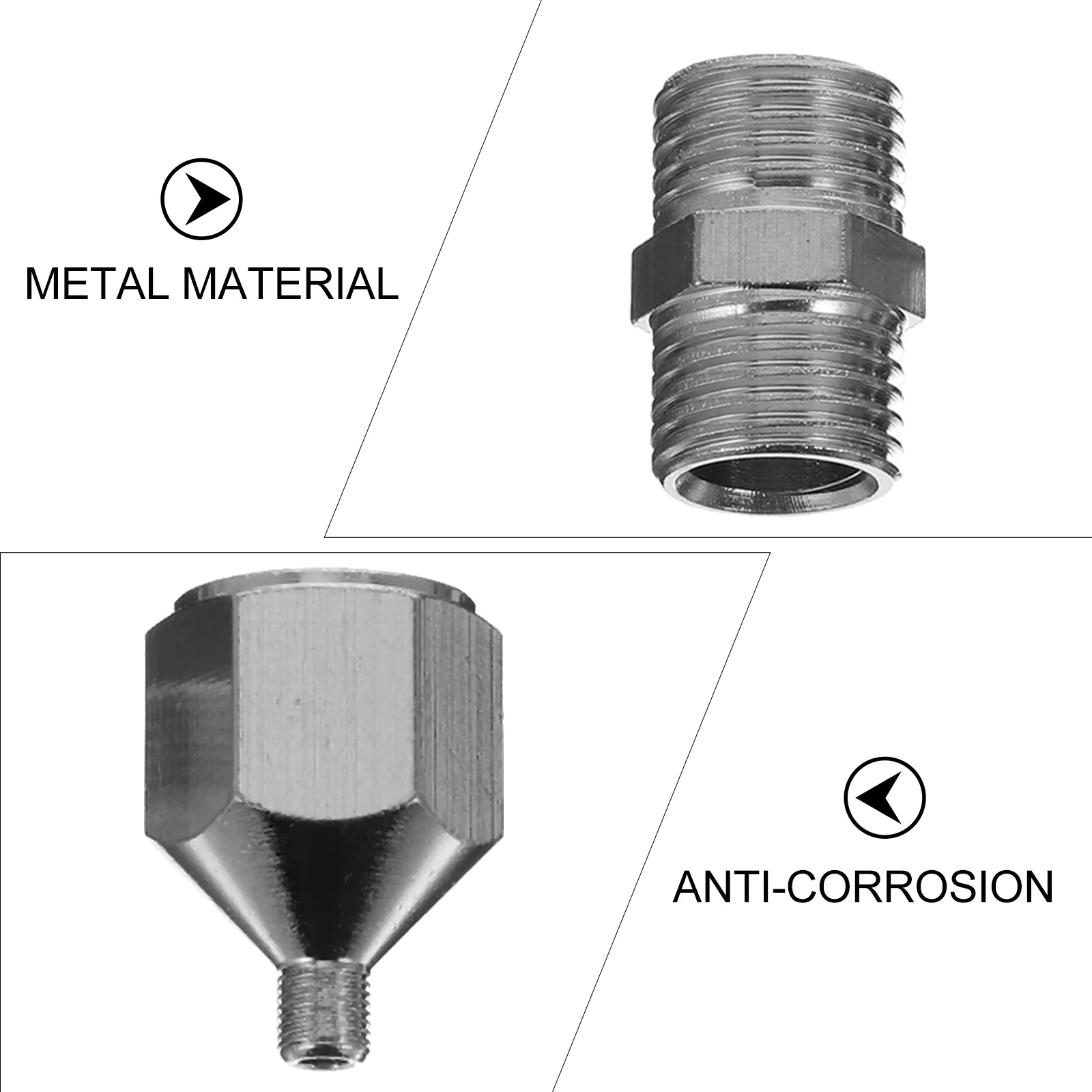 Kit de acessórios aerógrafo para compressor, acoplador de mangueira, conector para conversão, adaptador metálico, compressor aerografia