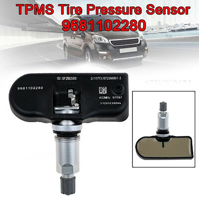 

#862J 9681102280 Tyre Pressure Sensor TPMS 433MHz for Peugeot 407 207 307 (Black)