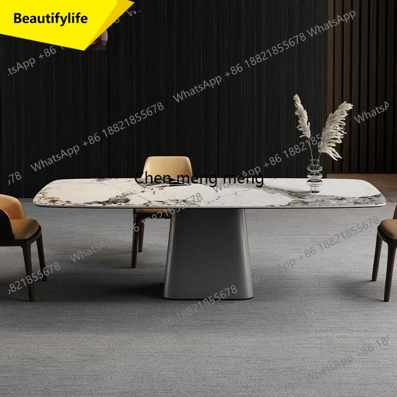 

a13 Salon Design Dining Tables Luxury Italian Steel Nordic Restaurant Dining Tables Kitchen Modern Mesas De Jantar Home Furnitur