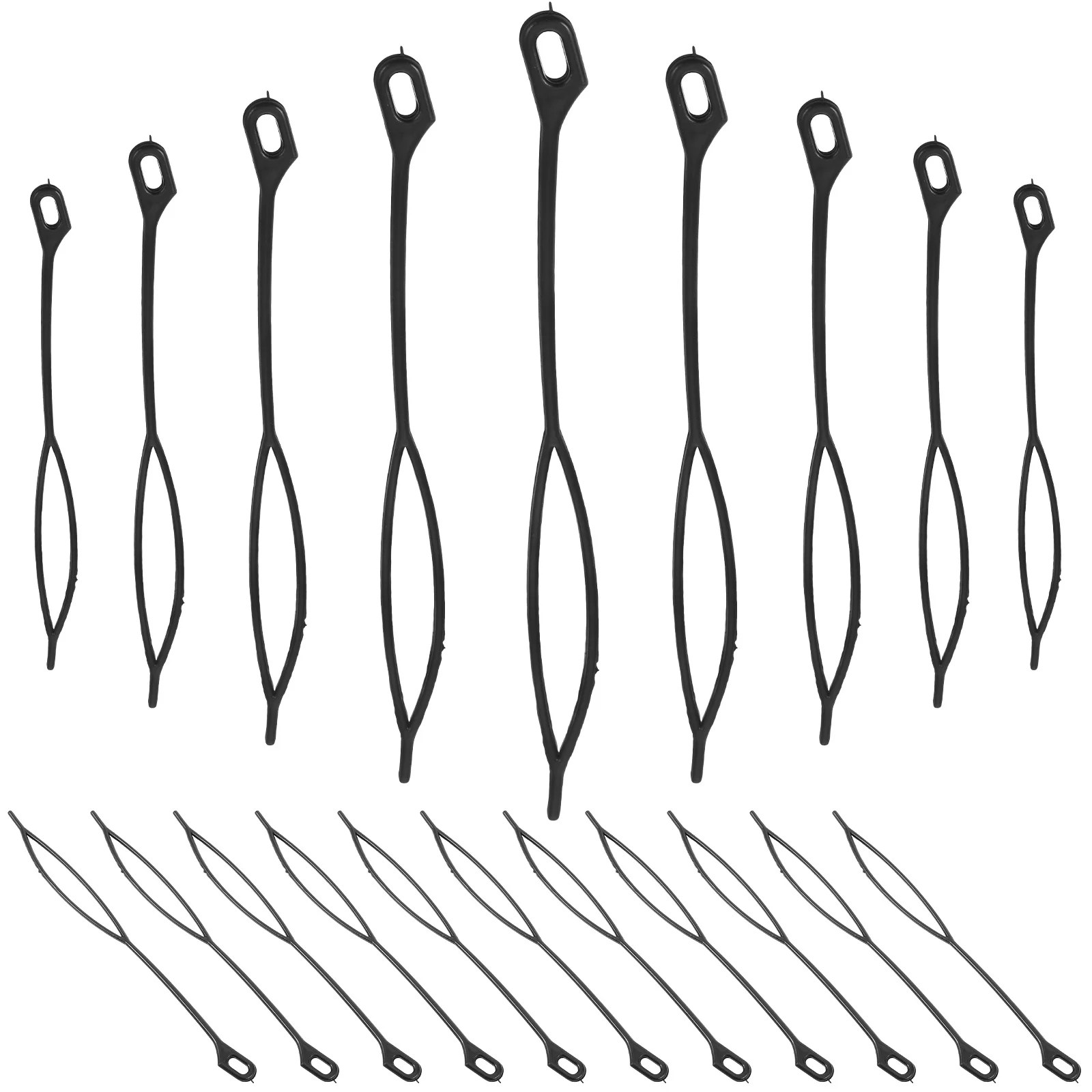 

30Pcs Ergonomic Dreadlock Crochet Hooks Plastic Hair Weaving Crochet Tool Set Braid Needle Hair Styling Braid Tool