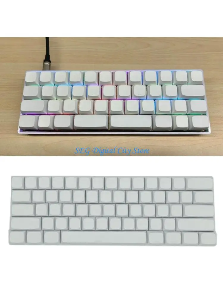 U75B 61Pieces PBT Not Engraving Blank Keycap XDA Profile Dyeing Sublimations KeyCaps for Mechanical Keyboards
