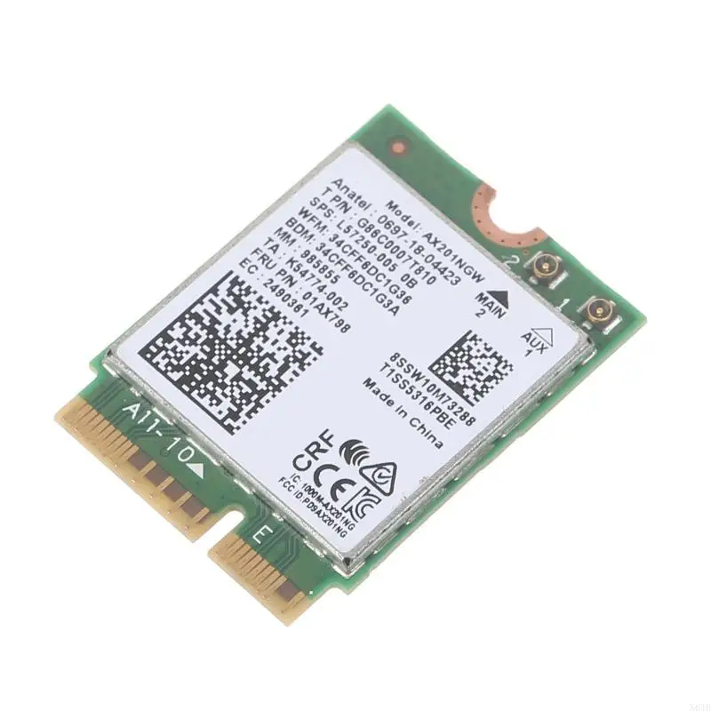 N84B AX201NGW NGFF UNTUK M.2 Untuk Kunci E WIFI WIFI 6 Kartu Jaringan 2.4 802.11ac Axe-Compatible 5.0 Band WiFi yang dengan