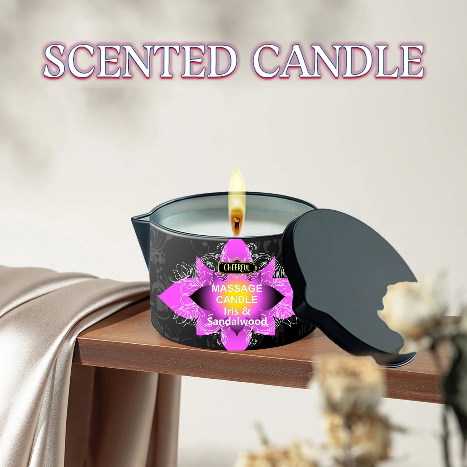 1 قطعة شمعة زيت أساسي للتدليك شمعة معطرة ، شمعة حديدية مبتكرة مضادة للحرق ، هدية مثالية للعائلة والأصدقاء