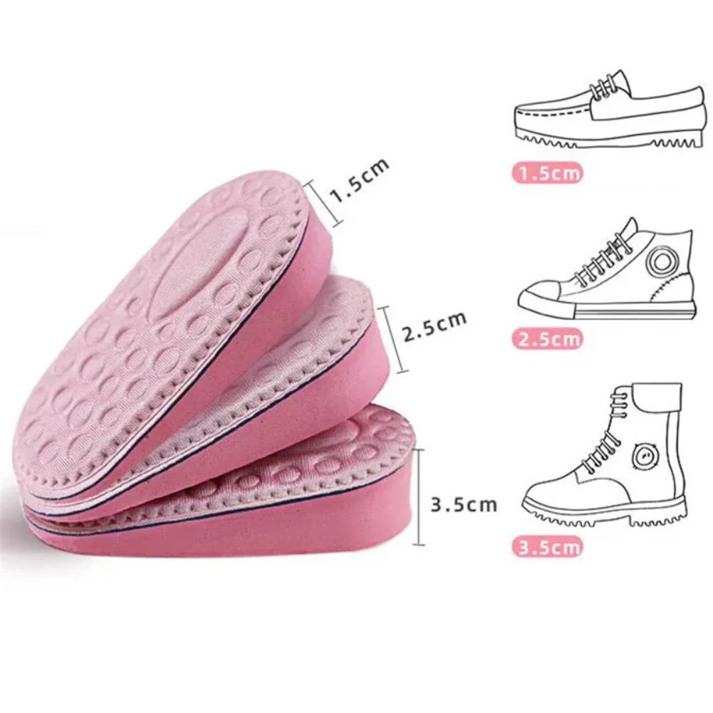 

Стельки из пены с эффектом памяти EVA, увеличенные высоты, подушечки для пятки, невидимые вставки для обуви, увеличивающие полустелку, подушка для обуви для ухода за ногами