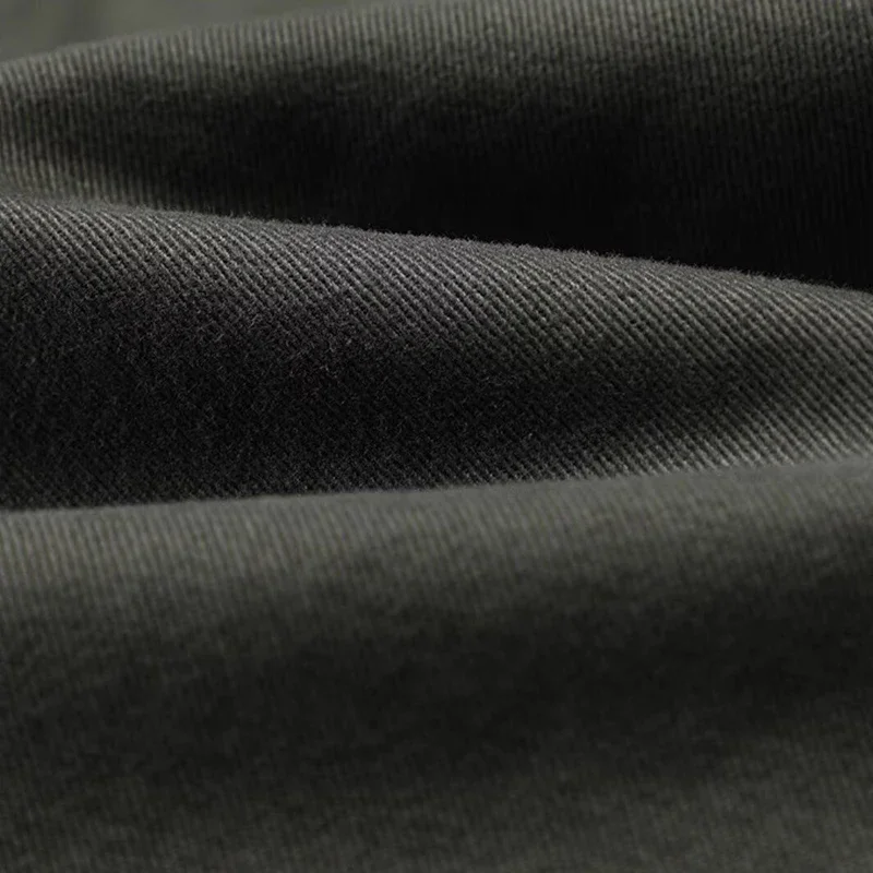 Pantalones Cargo de elasticidad más alta para hombre, ropa de trabajo holgada y recta, pantalones deportivos informales con muchos bolsillos