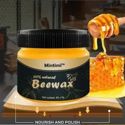 Cera de abeja Natural para pulido de muebles, cera de abeja Natural para madera, condimento, mantenimiento de limpieza de suelo de madera, brillo, cuidado