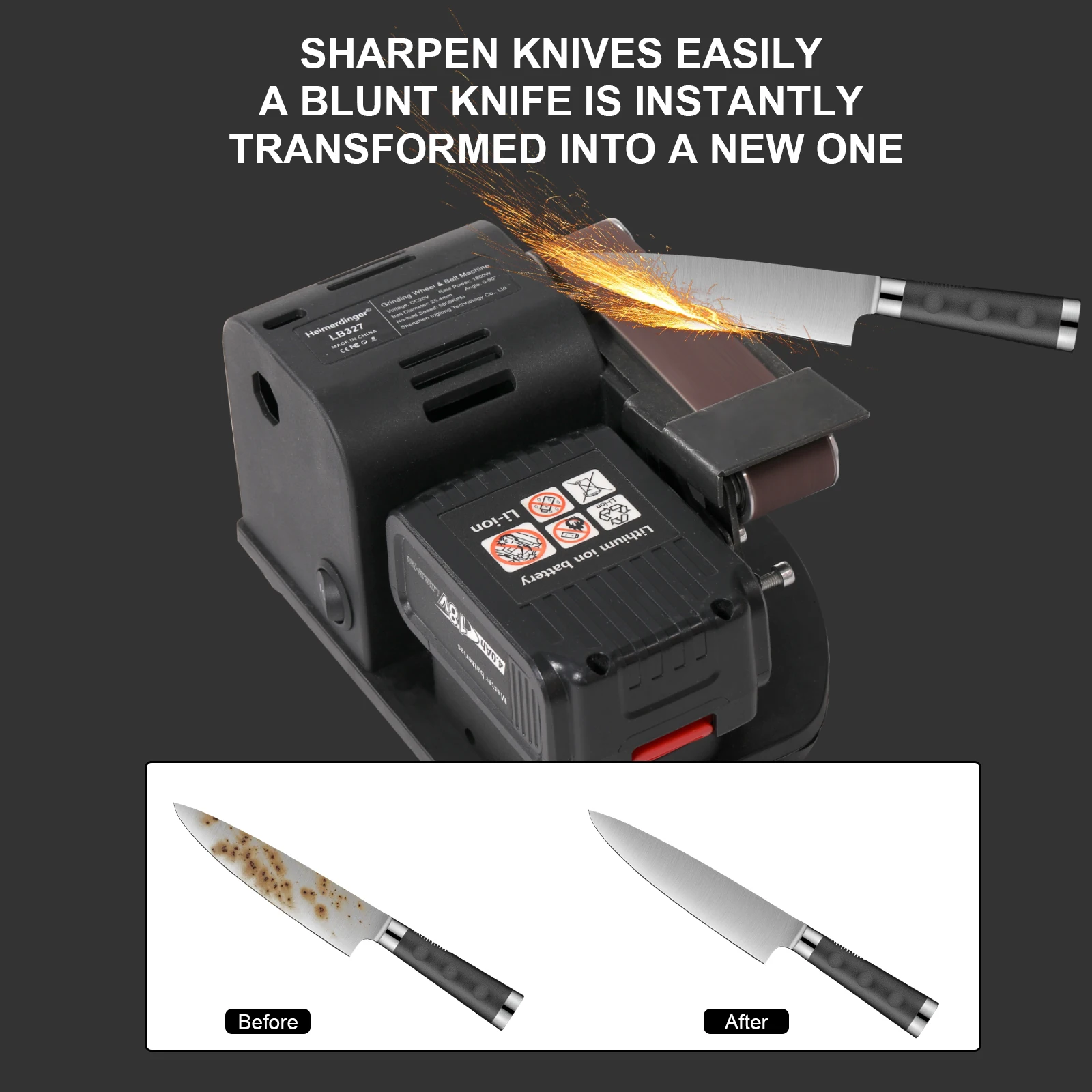 Cordless Mini Belt Grinding Machine Tool, grinder for knife electrical, Electric Sander Home Diy Polisher, No battery