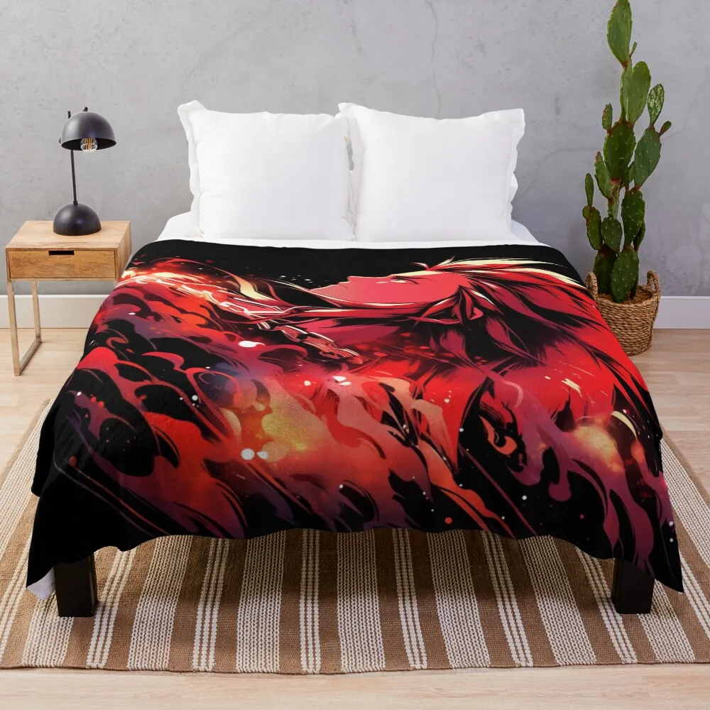 

Axel Graffiti Throw Blanket manga Hairy decorative Bed linens Blankets