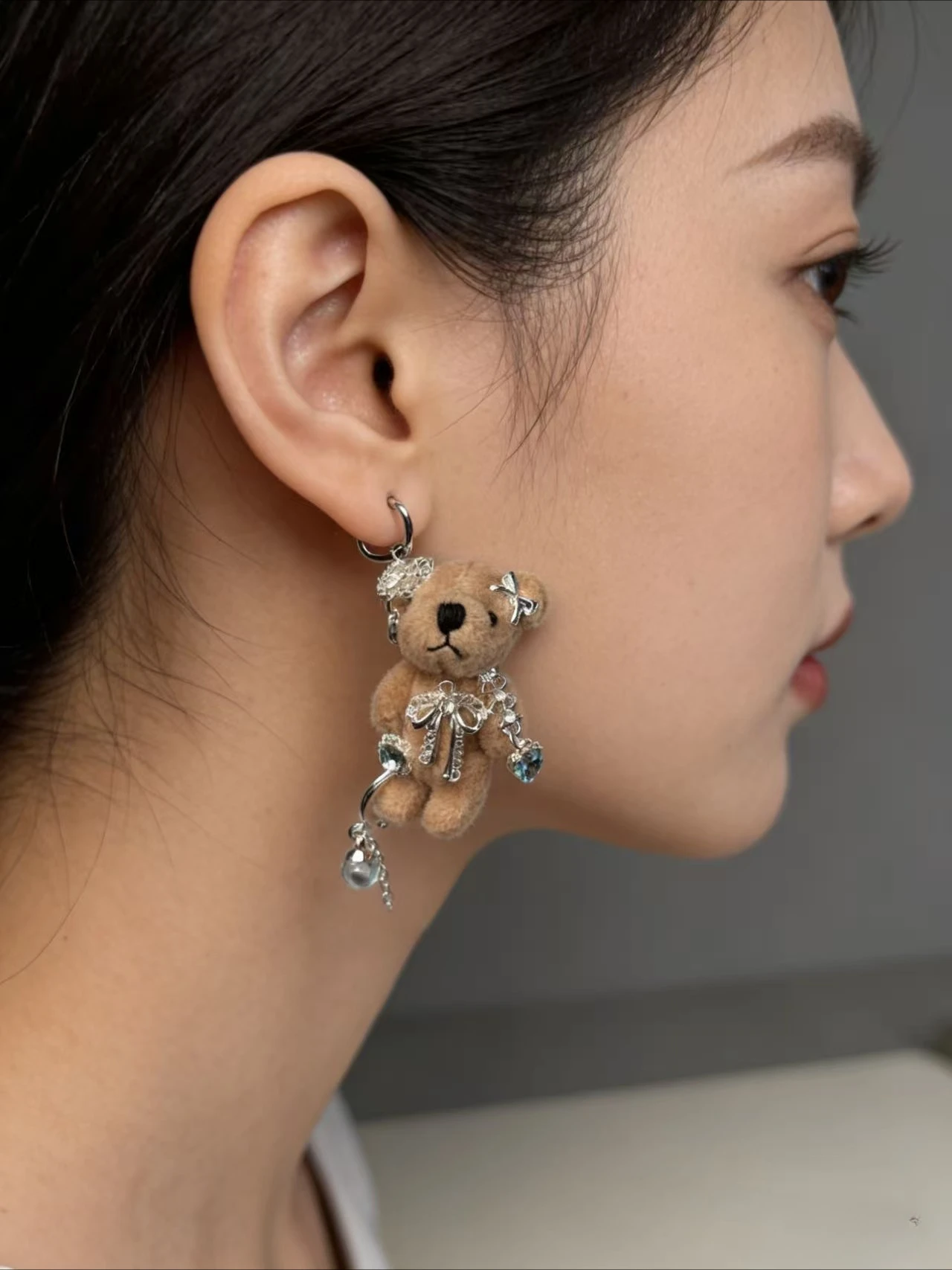 

Harajuku Teddy Bear Earrings Y3K Fun Animal Accessories Bear Earrings Fashion Party Gifts