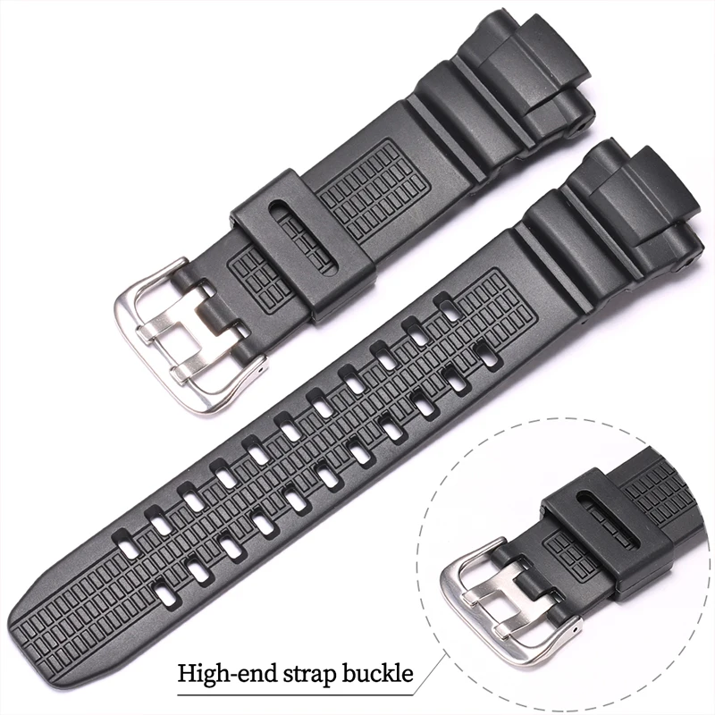 Watchband For Casio GW-3500B GW-3000B GW-2000 Sport Watch Band Black Soft Silicone Rubber Pin Buckle Strap for Man Bracelet+Tool