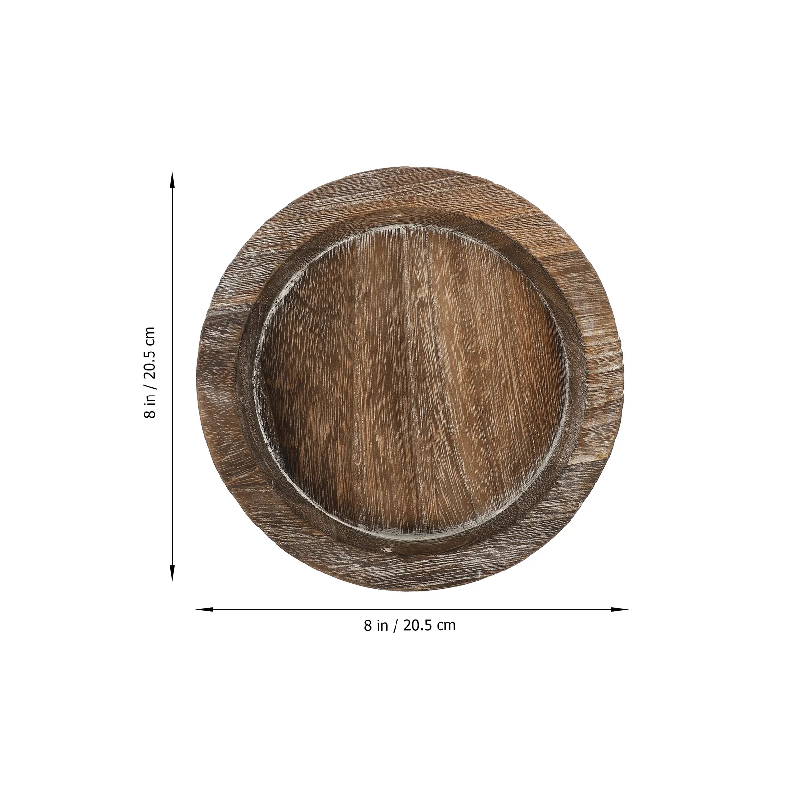

1pc Wooden Tray Round Simple Holder For Home Decor Table Ornament Storage Tray Holiday Christmas Valentine Party