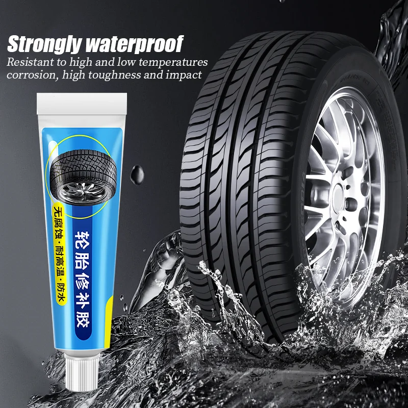 Tire Repair Glue Waterproof Wear-resistant Non-corrosive Adhesive Car Wheel Repair Tools Tire External Glue Strong Rubber Glue