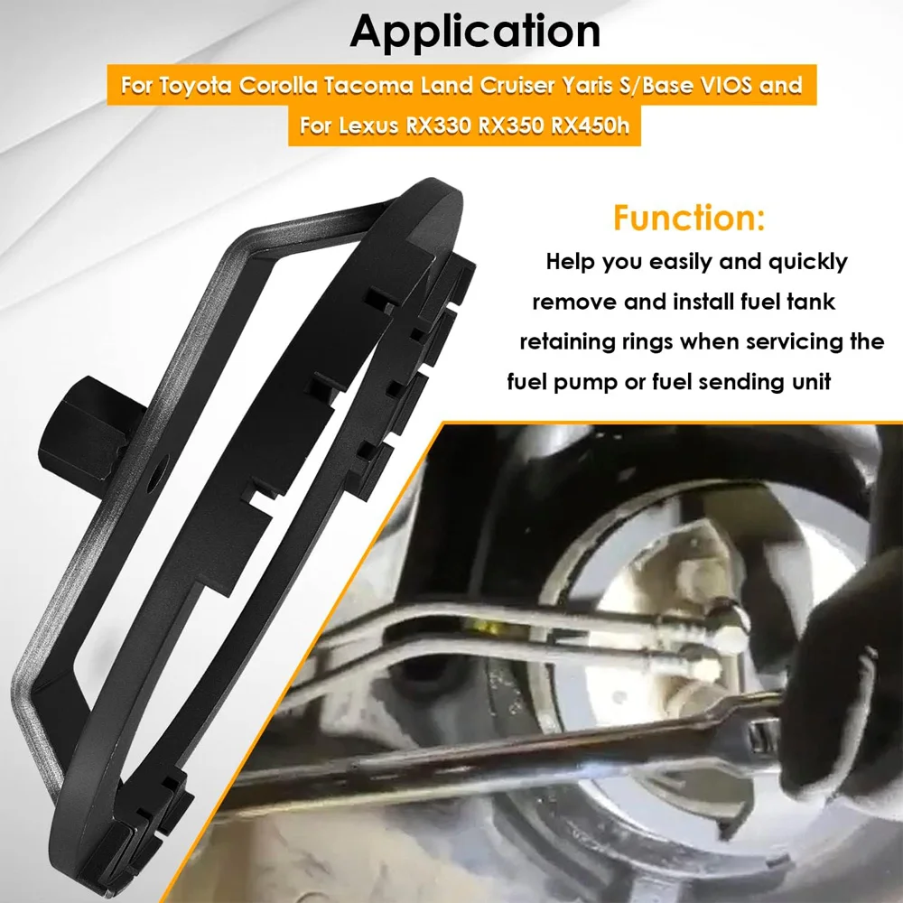 Fuel Tank Lid Wrench Fuel Pump Sender Ring Tool for Toyota Corolla Tacoma Land Cruiser Yaris S/Base VIOS & Lexus RX330 RX350