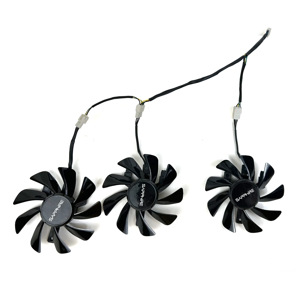 3pcs Cooling Fan 87mm 4pin T129215BU For Sapphire Radeon R9 FURY 4GB HBM Tri-X OC Graphics Video Cards