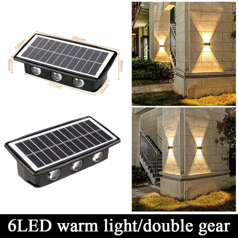 

Solar Convex Lens Wall Lamp Wall Washer Light Home Advanced Waterproof Landscape Lamp Villa Courtyard Garden Decorate Wall Lamps