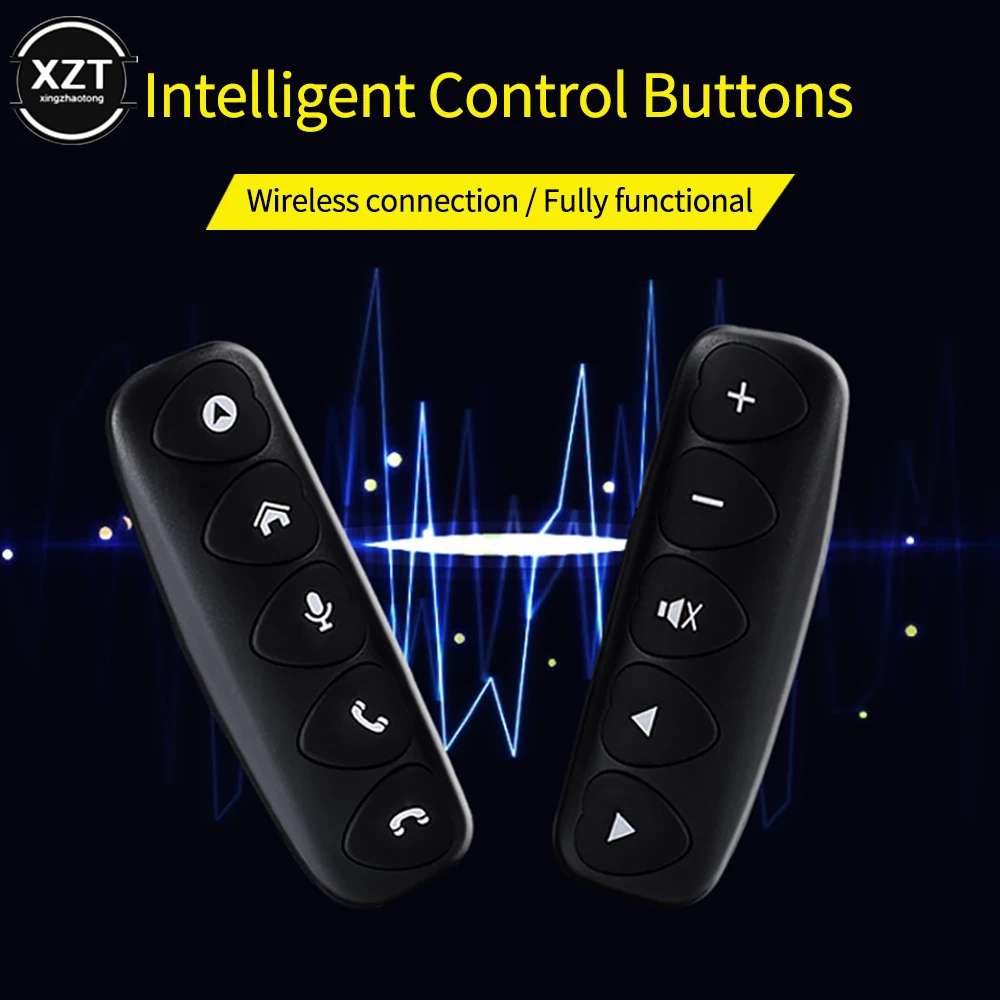 Multifunctional Steering Wheel Control Buttons Universal Car Navigation Controller Car Wireless Remote Control