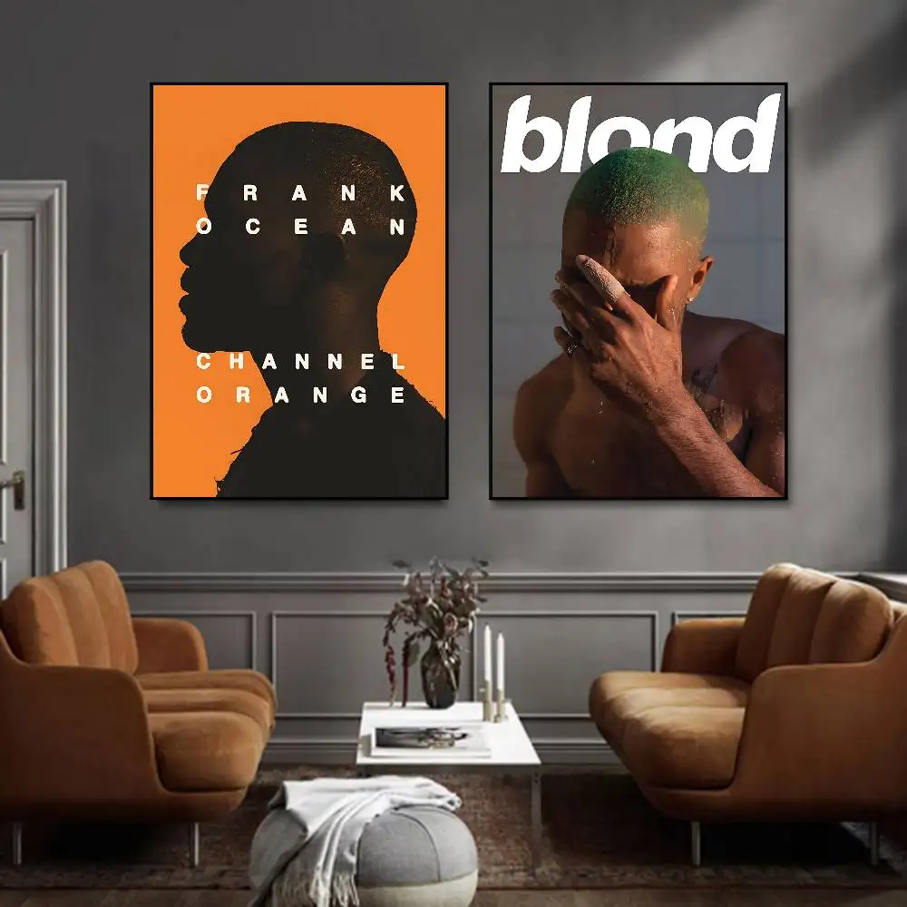 F-Frank O-Ocean Blond Posters Living Room Bar Cafe Quality Canvas Vintage Style Comics Painting Art Home Wall Decor Picture