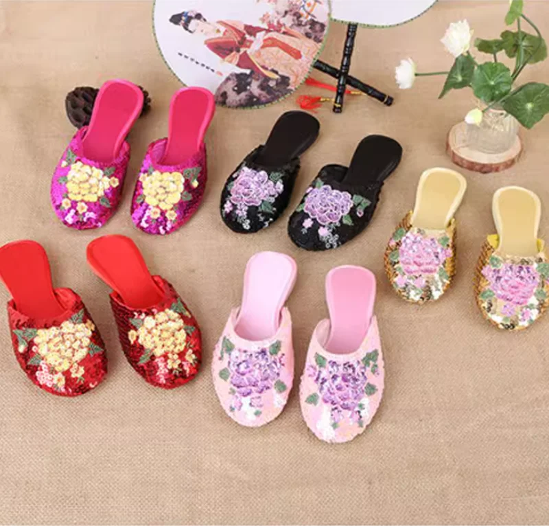 Women Shoes Singapore - Malaysia Singapore Show Beads Half Drag