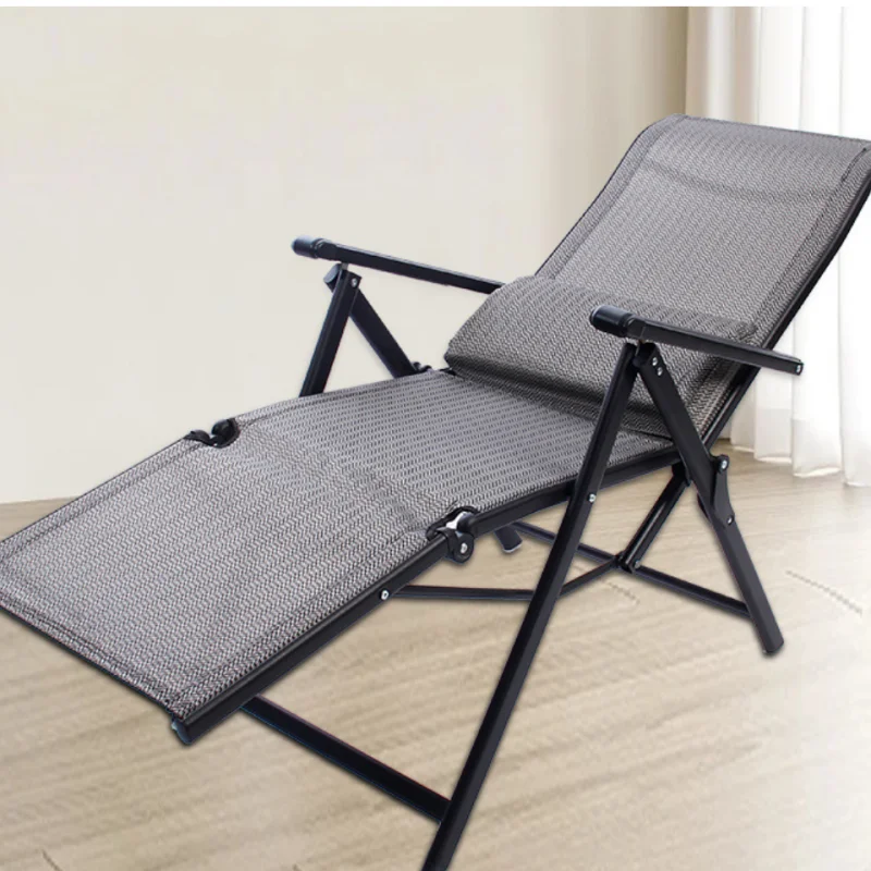 التخييم في الهواء الطلق وكرسي الشاطئ مكتب الغداء كرسي بدون جاذبية قابل للطي لكبار السن لاستخدام الشرفة أو المستودعات #5