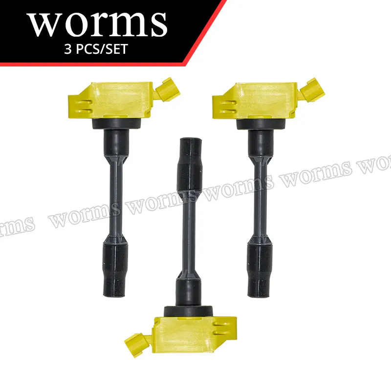 

Worms Upgrade Ignition Coil 3PCS Set Racing For Toyota GR Yaris GXPA16 GR Corolla GZEA14H 1C7 748 A 90919-02277