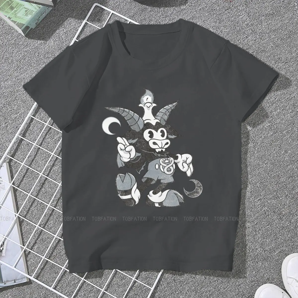 Do Walt Thou Wilt Creepy Cute Occult Classic Women's T Shirt Baphomet Art Ladies Tees Kawaii Cotton Tops Basic Tshirt Loose