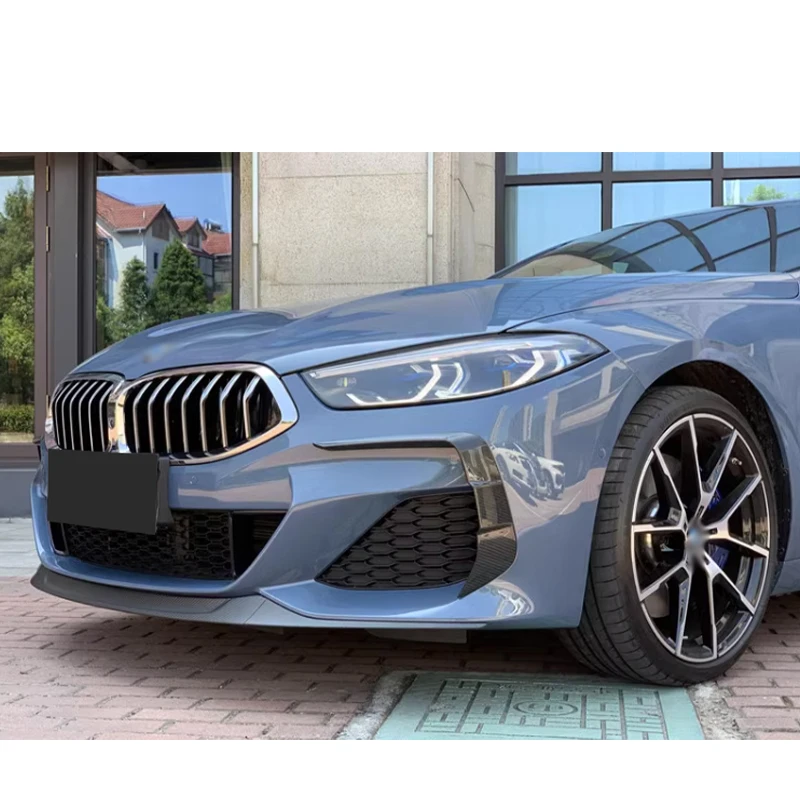 Carbon Fiber For BMW 8 Series G14 G15 G16 2018+ Car Front Rear Bumper Fog Lamp Cover Trims Canards Splitters