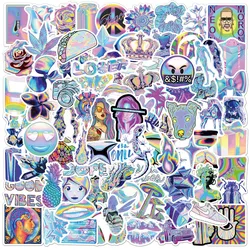 100pcs Ins Style Holographic Colorful Graffiti Stickers Aesthetics DIY Luggage Laptop Car Waterproof Stickers Decoration