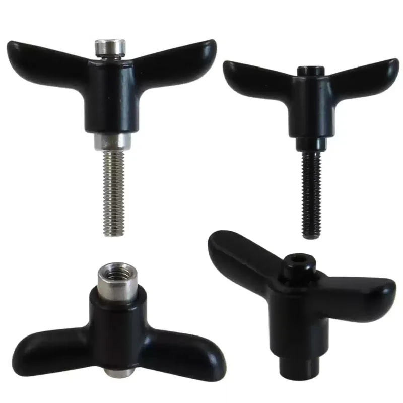 1pcs M4 M5 M6 Small Straight Rod Handle With Adjustable Fixed Handle HAJ26/HAJ27 Butterfly Shaped Adjustable Handle