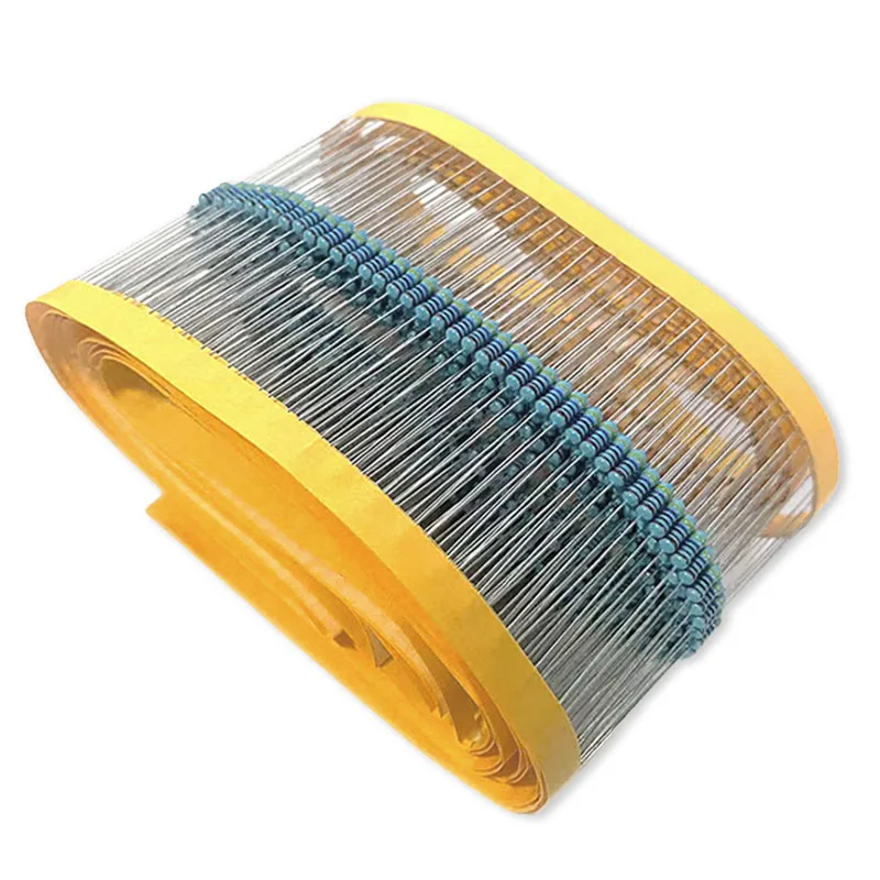 100PCS Metal Film Resistor 1/4W 1% 100R 220R 1K 1.5K 2.2K 4.7K 10K 22K 47K 100K 100 220 1K5 2K2 4K7 Ohm Resistance 1R~22M